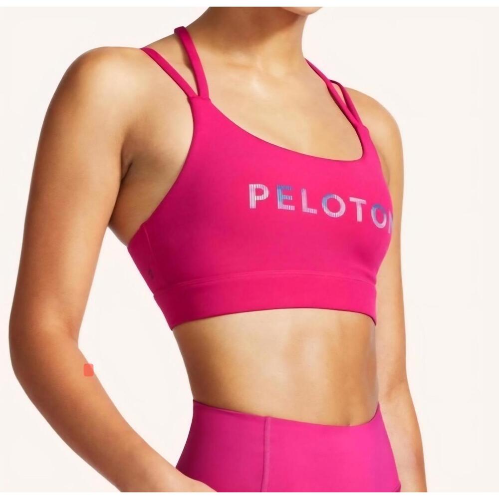 Peloton Pink Cadent Strappy Elevate Sports Bra  Size Small